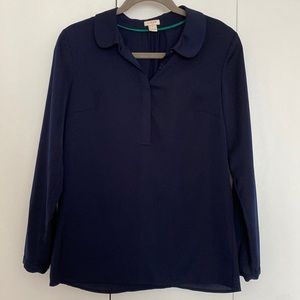 J Crew Factory Navy Blue blouse